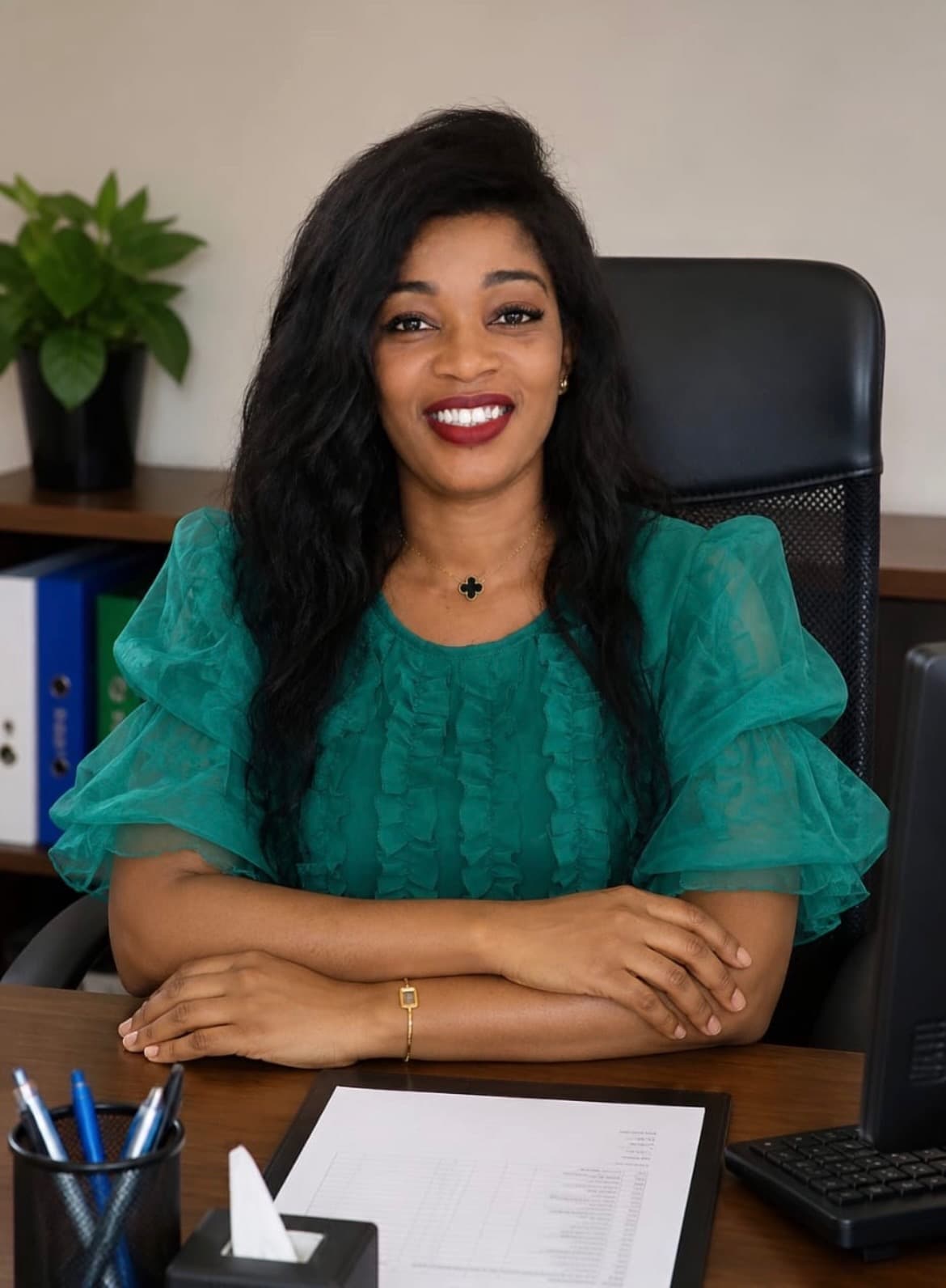Adriane Kouamé, Coordinatrice Administrative et Clinique à la Clinique Notre Dame de la Tendresse